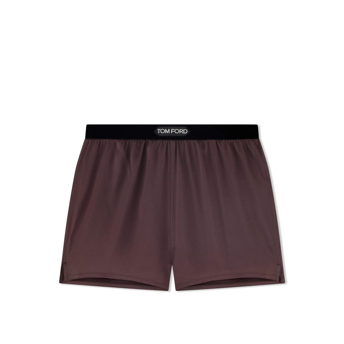 Tom Ford Stretch Silk Satin Boxer Shorts Byxor Dam Mörkchoklad | 165UEMNPC