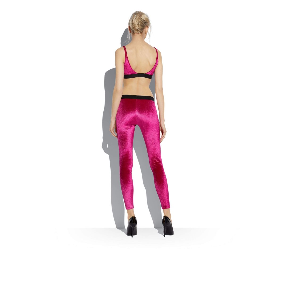 Tom Ford Stretch Velvet Signature Leggings Byxor Dam Raspberry | 256PBHWYJ