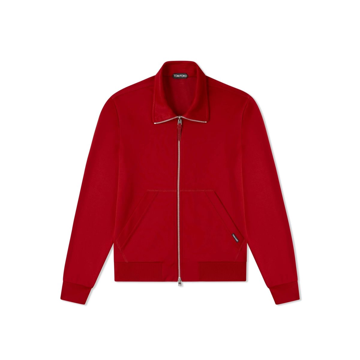 Tom Ford Technical Bomull Zip Through Stickat Herr Poppy | 257DXBGSL