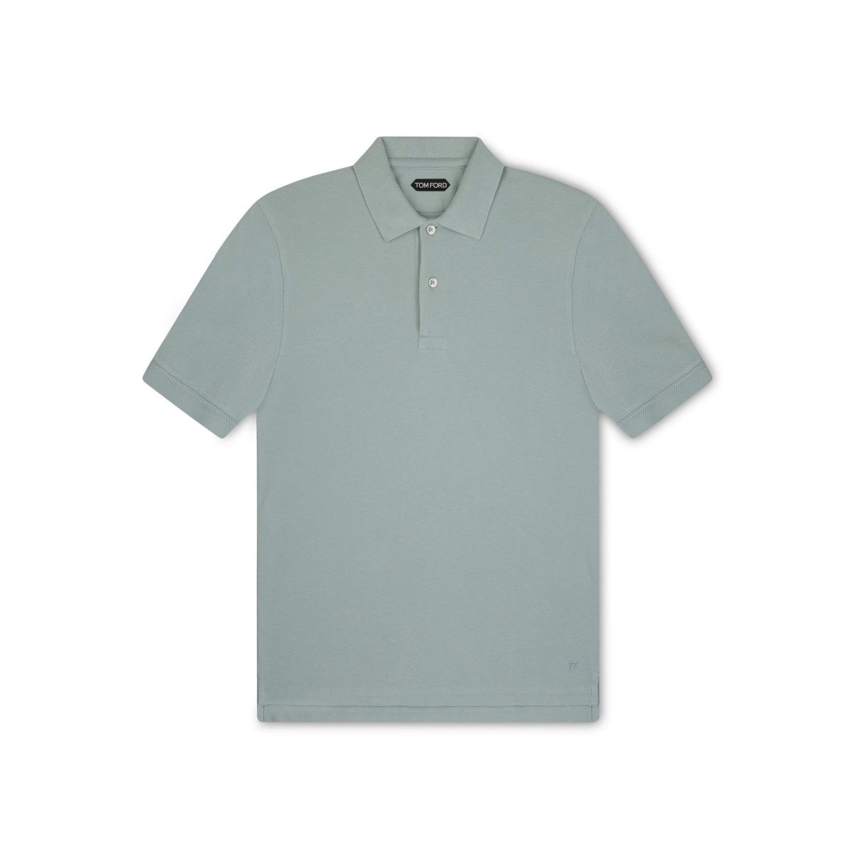 Tom Ford Tennis Piquet Polo Stickat Herr Seafoam | 907NKCWYU