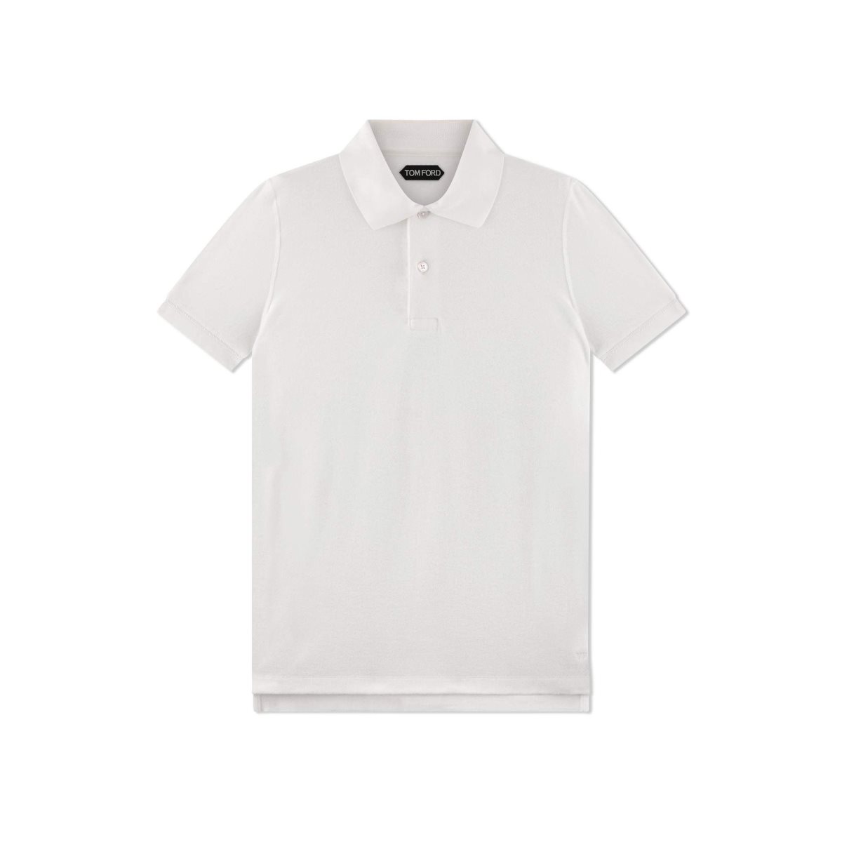 Tom Ford Towelling Polo Stickat Herr Vita | 580WPXKDM