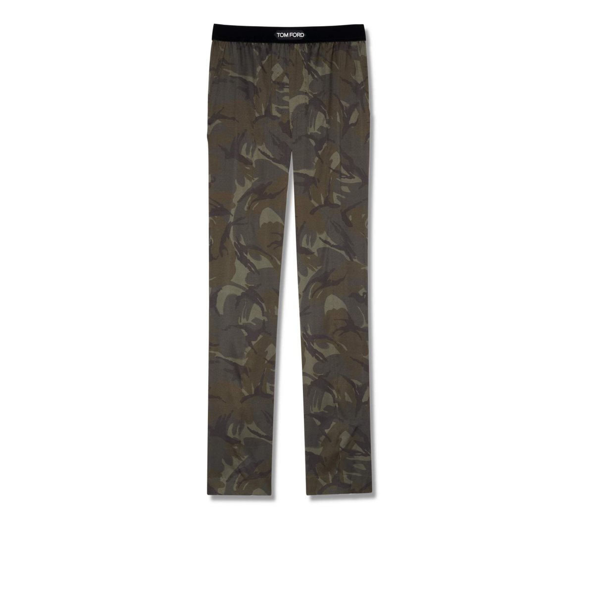 Tom Ford True Camo Silk Pyjamasbyxor Herr Mörkolivgröna | 379TGCAUX