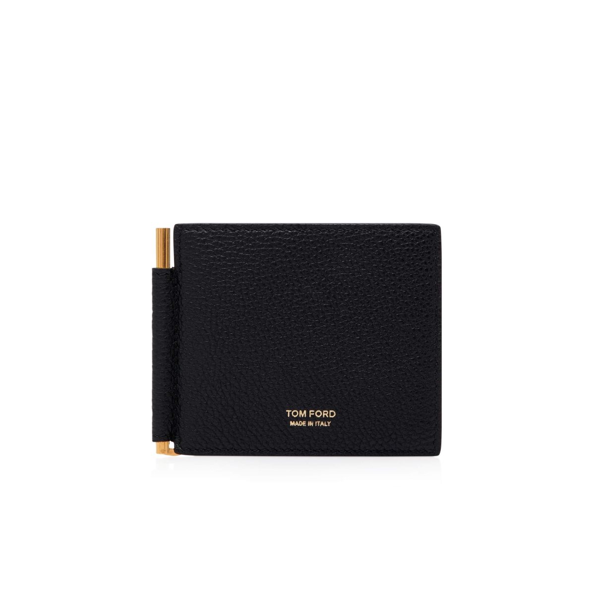 Tom Ford Two-tone Grain Läder Money Clip Wallet Liten Plånbok Herr Svarta Bruna | 069BQFWKO