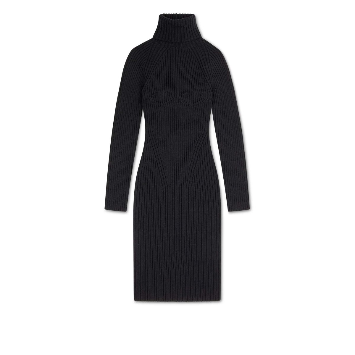 Tom Ford Ull Rib Midi Klänning Dam Svarta | 381HRVEBP