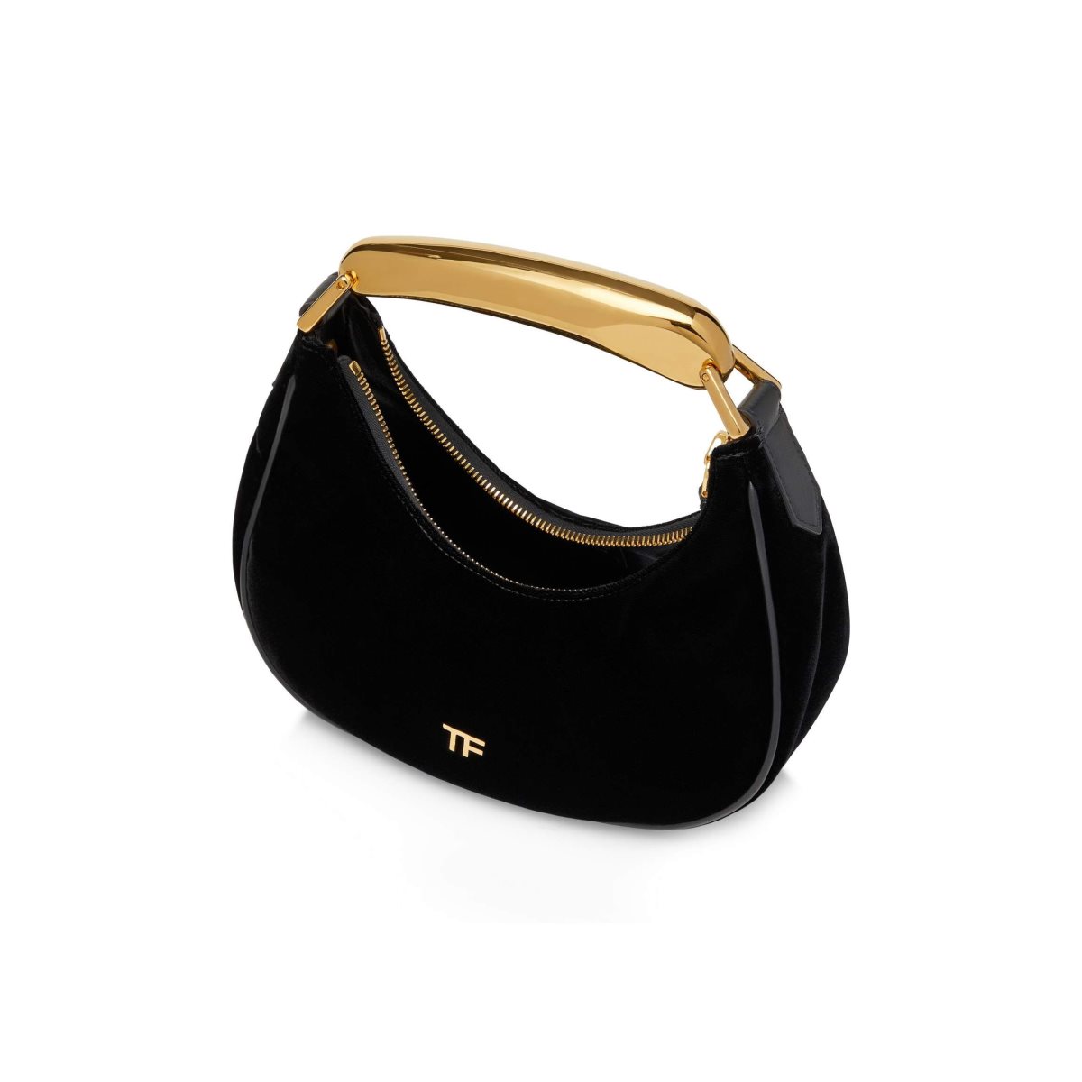 Tom Ford Velvet Bianca Mini Hobo Axelväska Dam Svarta | 159RTXPIS