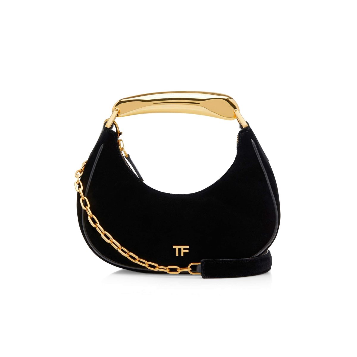 Tom Ford Velvet Bianca Mini Hobo Axelväska Dam Svarta | 159RTXPIS