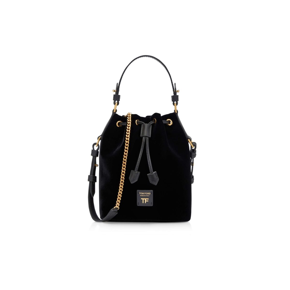 Tom Ford Velvet Disco Small Bucket On Chain Axelväska Dam Svarta | 932GPYBRL