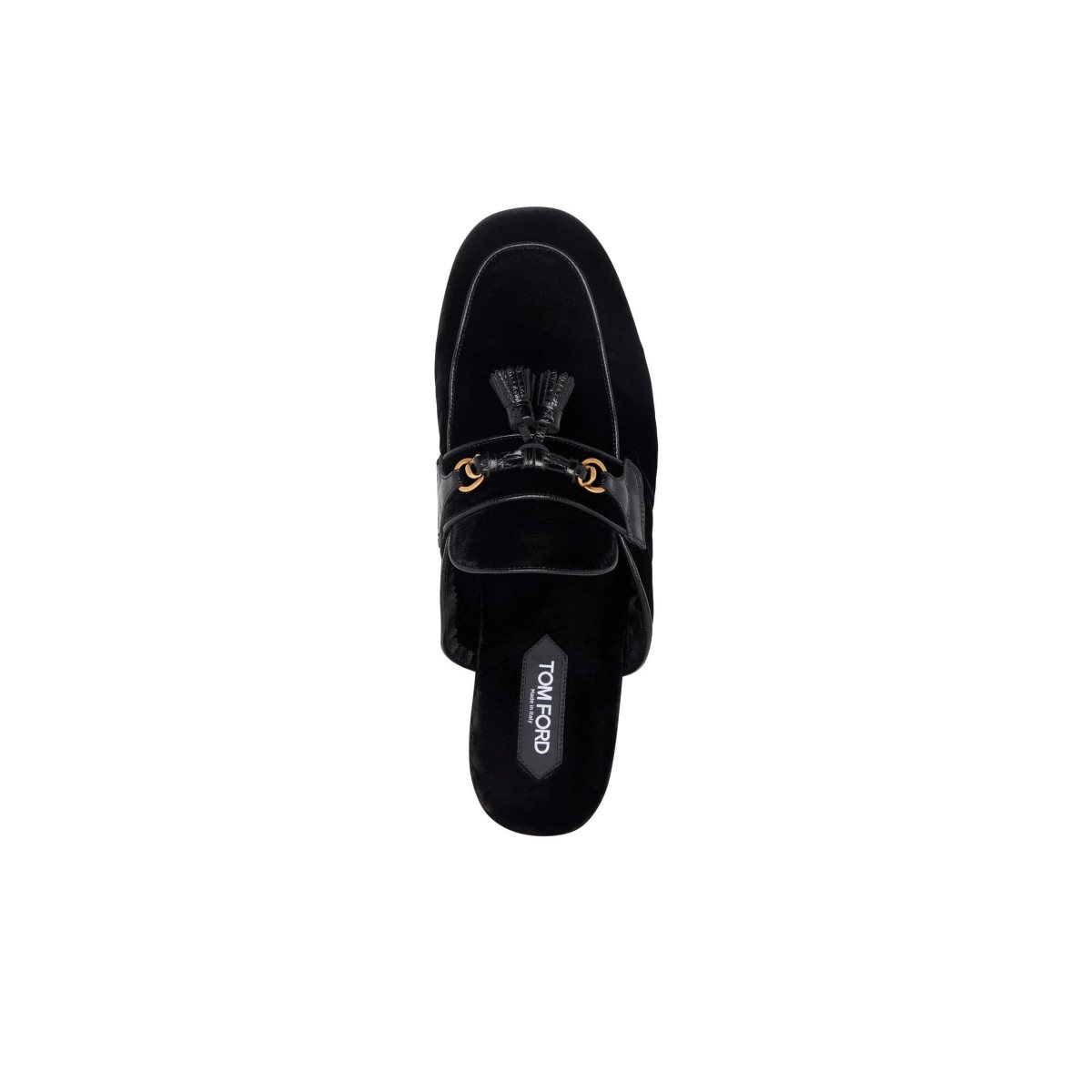 Tom Ford Velvet Stephan Shearling Tofflor Loafers Herr Svarta | 468OZLHPQ