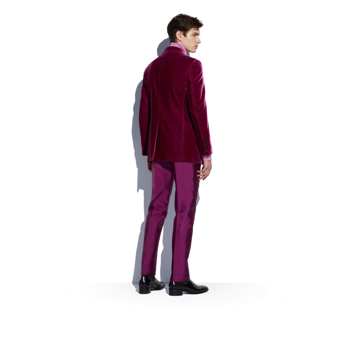 Tom Ford Viscose Fluid Velvet Cooper Jacka Herr Magenta | 819VWANOU