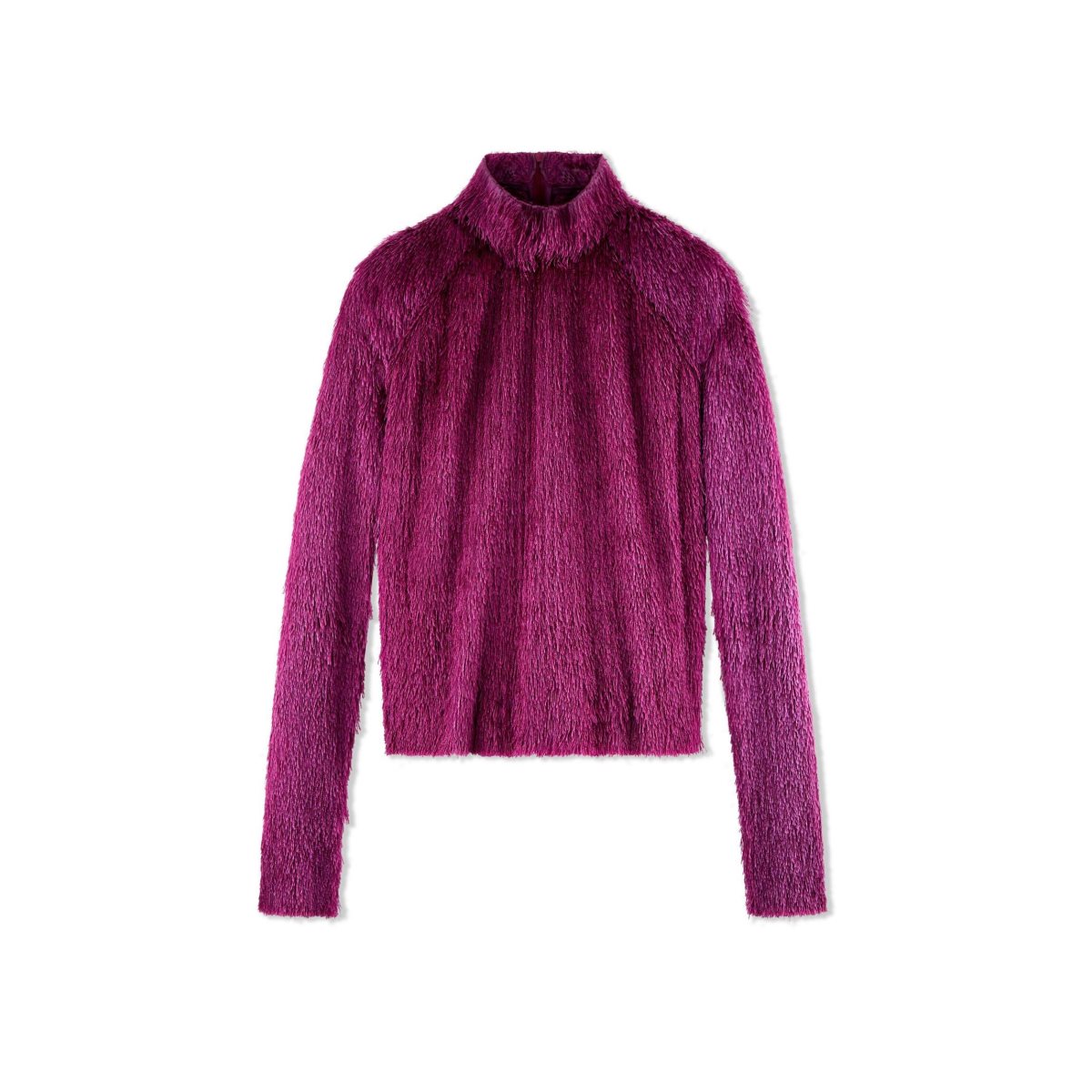 Tom Ford Viscose \'Fur\' Turtleneck Top Stickat Dam Fuschia | 917PBHDXL