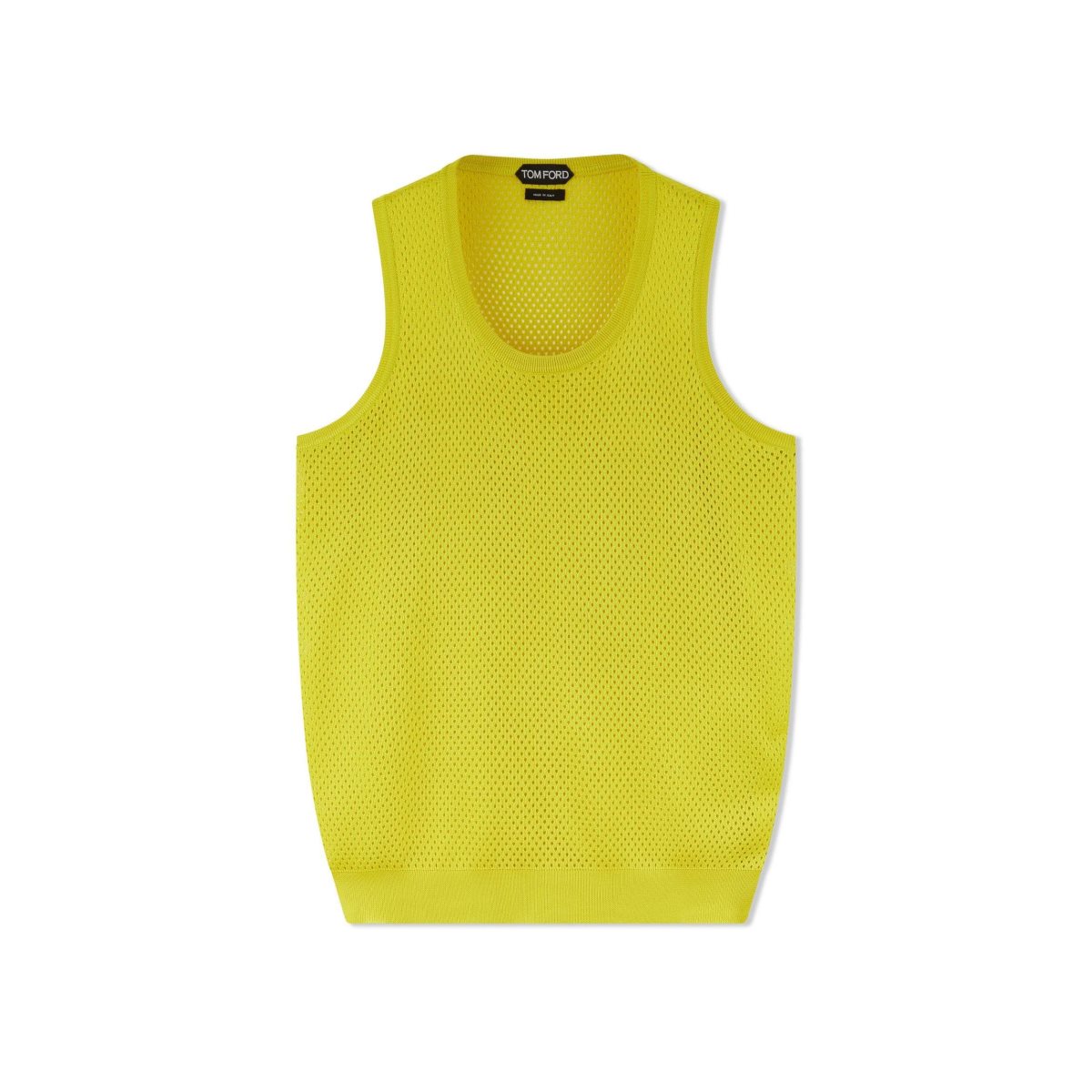 Tom Ford Viscose Mesh Vest Stickat Herr Citron | 253BINDJS