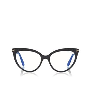 Tom Ford Blue Block Cat Eye Optisk Dam Svarta | 048ZWPNMX