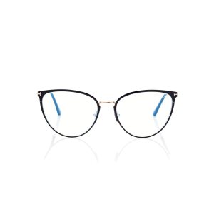 Tom Ford Blue Block Cat Eye Optisk Dam Svarta | 124KPFGQM