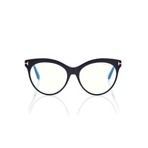 Tom Ford Blue Block Cat Eye Optisk Dam Svarta | 432FNWYUX