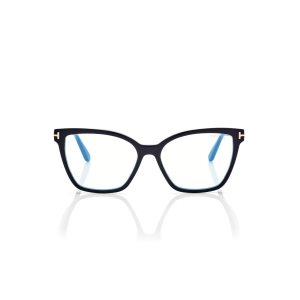 Tom Ford Blue Block Cat Eye Optisk Dam Svarta | 467EJQGLN