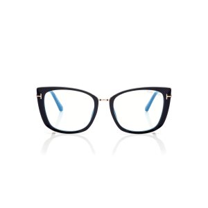 Tom Ford Blue Block Cat Eye Optisk Dam Svarta | 582KZAONI