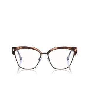 Tom Ford Blue Block Metal Cat Eye Optisk Dam Ljus | 539OSQWNP