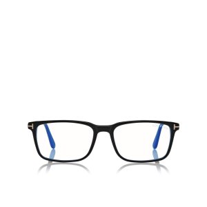 Tom Ford Blue Block Rectangular Optisk Herr Svarta | 250LBKAQS