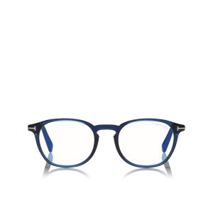 Tom Ford Blue Block Round Optisk Herr Blå | 348ZPACUV