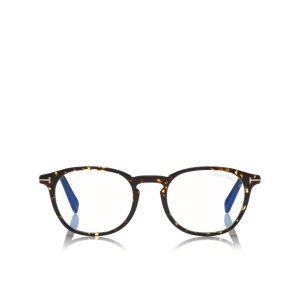 Tom Ford Blue Block Round Optisk Herr Svarta | 569TAVUMP