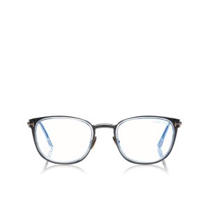 Tom Ford Blue Block Slim Rectangular Optisk Herr Svarta | 527LHTWRZ