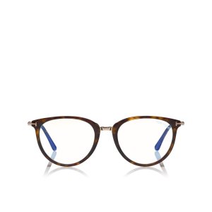 Tom Ford Blue Block Soft Round Optisk Dam Mörk | 581VQDILW