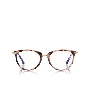 Tom Ford Blue Block Soft Round Optisk Dam Ljus | 637LZINYQ