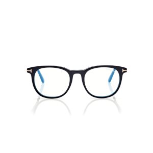 Tom Ford Blue Block Soft Round Optisk Dam Svarta | 968MAZYVO