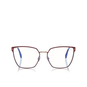 Tom Ford Blue Block Soft Square Optisk Herr Röda | 859ANXGLO