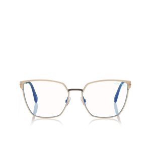 Tom Ford Blue Block Soft Square Optisk Dam Svarta Vita | 760VPINSW