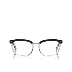 Tom Ford Blue Block Soft Square Optisk Dam Svarta Bruna | 916WGAUDH