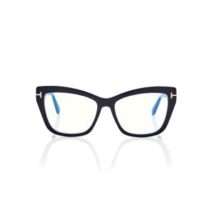 Tom Ford Blue Block Square Cat Eye Optisk Dam Svarta | 897WXYGCN