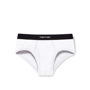 Tom Ford Bomull Boxer Kalsonger Herr Vita | 045WQTRIN