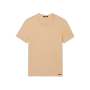 Tom Ford Bomull Crewneck T-shirt Herr Beige | 491DIJHOG