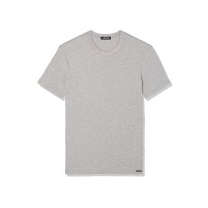 Tom Ford Bomull Crewneck T-shirt Herr Grå | 510EKRSQL