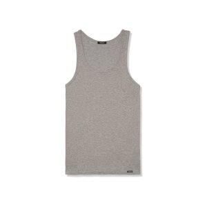 Tom Ford Bomull Modal Rib Tank T-shirt Herr Grå | 346JVSRBL