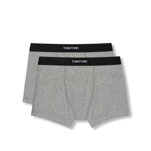 Tom Ford Bomull Modal Two Pack Boxer Kalsonger Herr Grå | 753OTAVNF