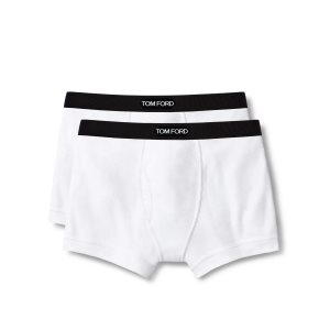 Tom Ford Bomull Two Pack Boxer Kalsonger Herr Vita | 201YBJHXU