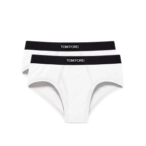 Tom Ford Bomull Two Pack Boxer Kalsonger Herr Vita | 708GBLKSW