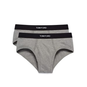 Tom Ford Bomull Two Pack Boxer Kalsonger Herr Grå | 946WCYPGS