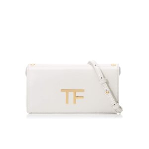 Tom Ford Box Palmellato Tf Clutch Väska Dam Chalk | 582NAESFK