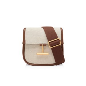 Tom Ford Canvas And Läder Tara Mini Crossbody Väska Dam Bruna | 879WTVRHZ