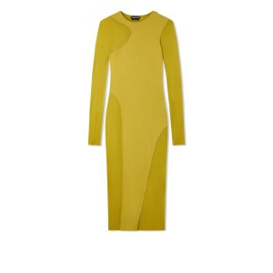 Tom Ford Crepe Jersey Tubino Klänning Dam Charteuse Citrine | 839YNKGAO