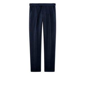 Tom Ford Draped Mikado Cooper Trouser Byxor Herr Marinblå | 350UHPYVA