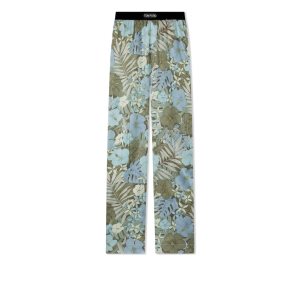 Tom Ford Dusty Hibiscus Silk Pyjamasbyxor Herr Blå Gröna | 905KFQAZS