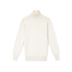 Tom Ford Fine Cashmere Silk Turtleneck Stickat Dam Chalk | 106STBDYX