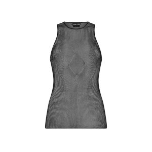 Tom Ford Fine Silk Rib Tank Blast Dam Svarta | 298ETJNPL