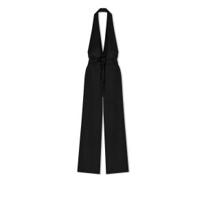 Tom Ford Fluid Double-faced Satin Jumpsuit Dam Svarta | 657PLUHTE