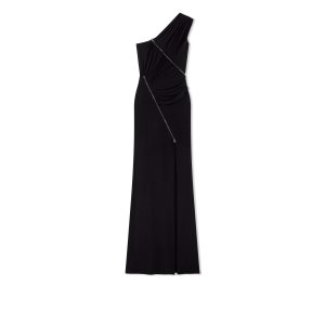 Tom Ford Glossy Viscose Jersey One Shoulder Evening Klänning Dam Svarta | 125WFXZEJ