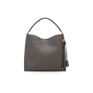 Tom Ford Grain Läder Alix Small Hobo Axelväska Dam Mörkgrå | 492FYXNJP